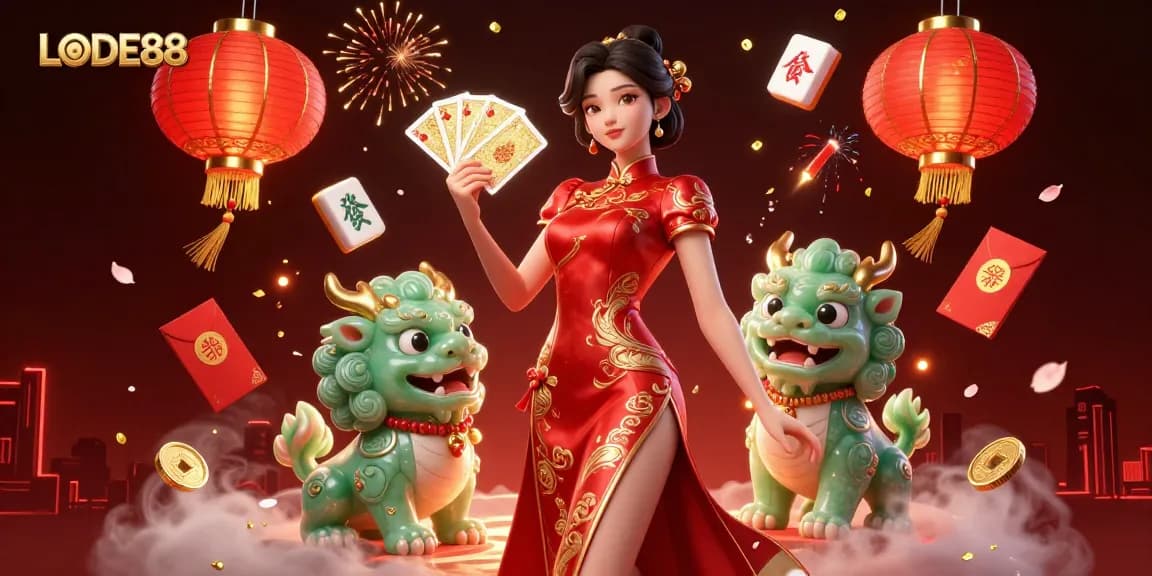 Experience LODE88 with engaging gaming visuals and interactive elements in an online casino scene.