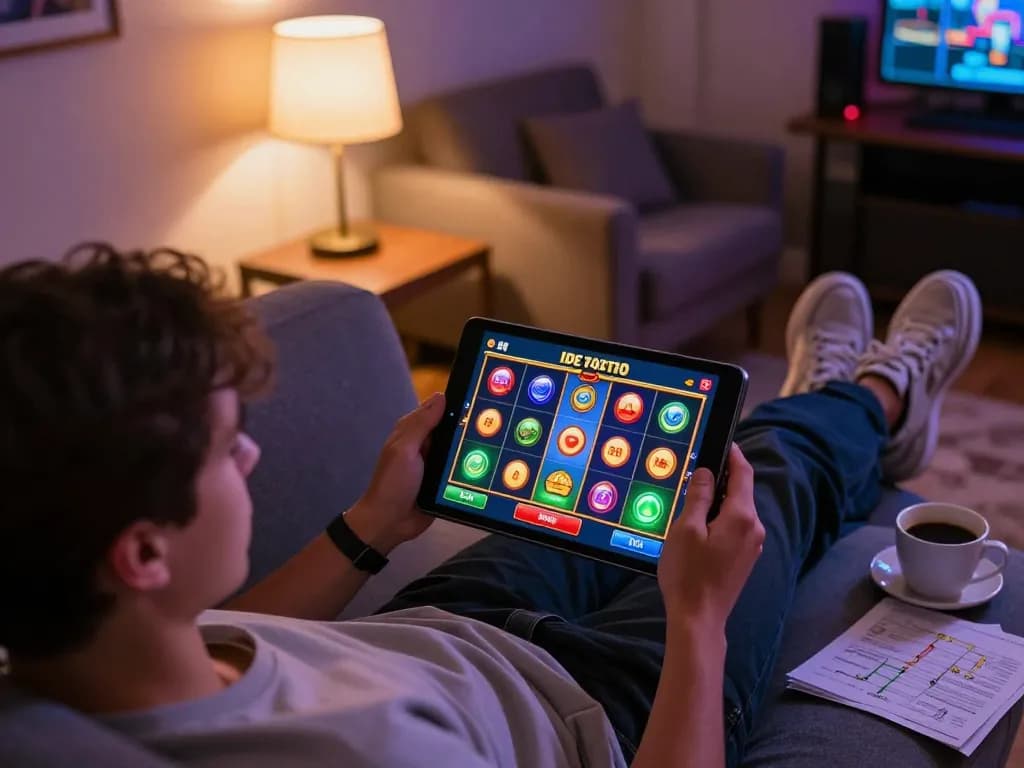 Terlibat dengan permainan Demo Slot dalam suasana rumah yang nyaman yang menampilkan permainan online yang strategis.
