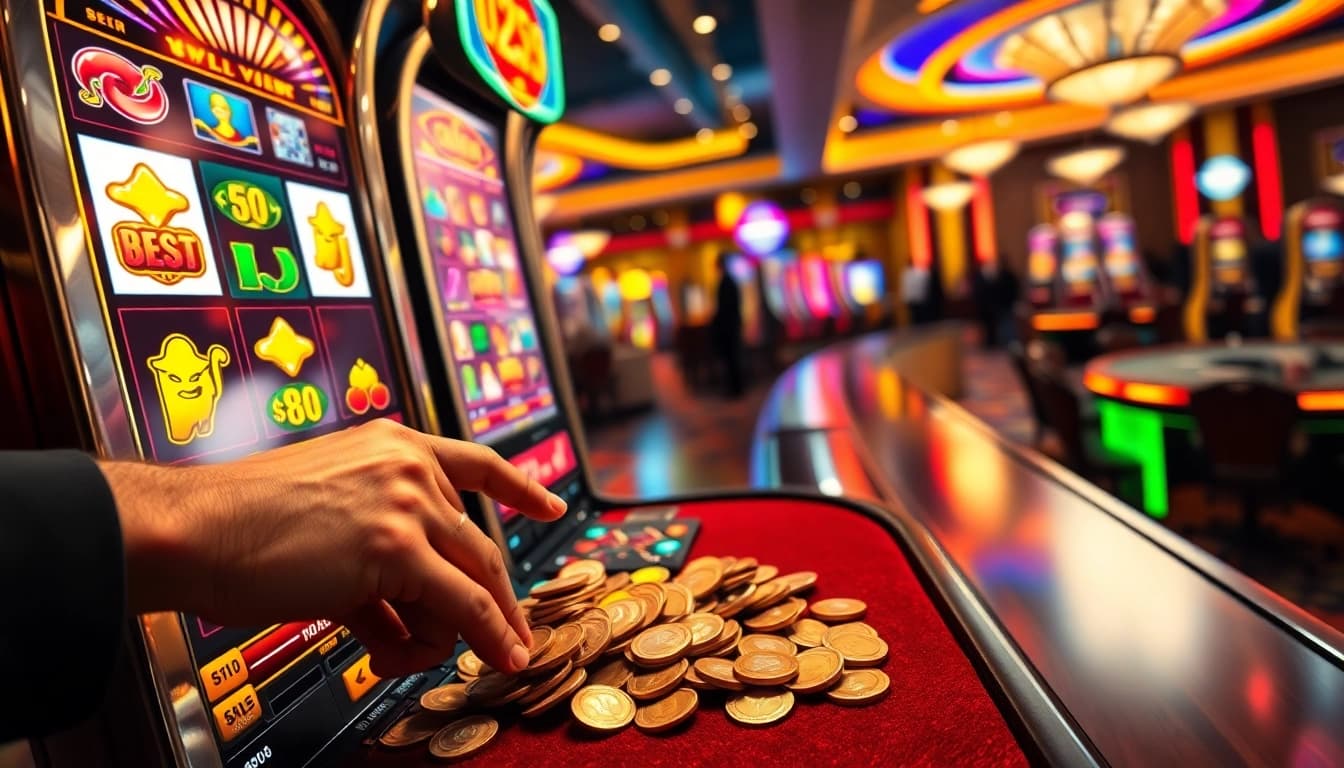Menangkan slot online dengan mesin permainan yang berkilau dan suasana kasino yang hidup.