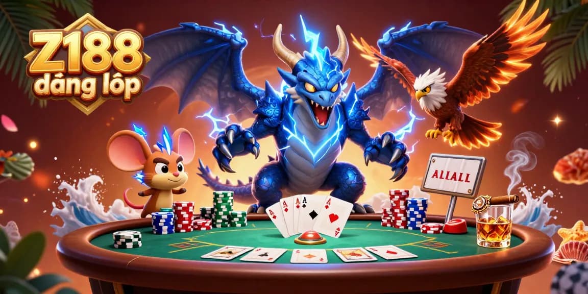 Z188 đăng nhập to experience thrilling online gambling with electrifying characters and dynamic casino elements.