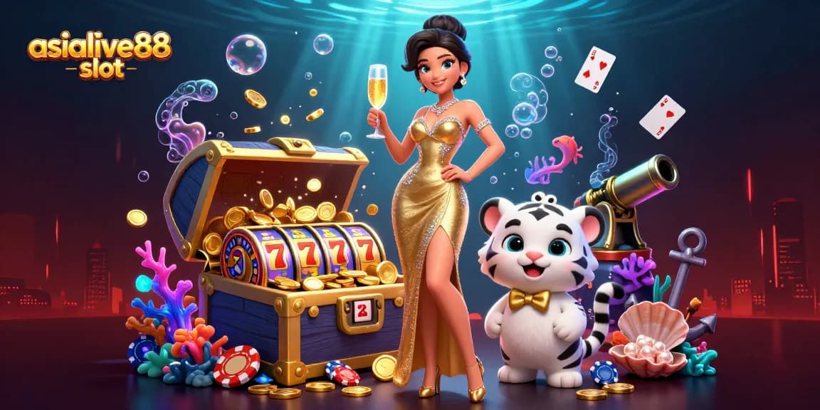 Play thrilling asialive88 slot for unmatched gaming excitement, featuring vibrant symbols and a glamorous atmosphere.