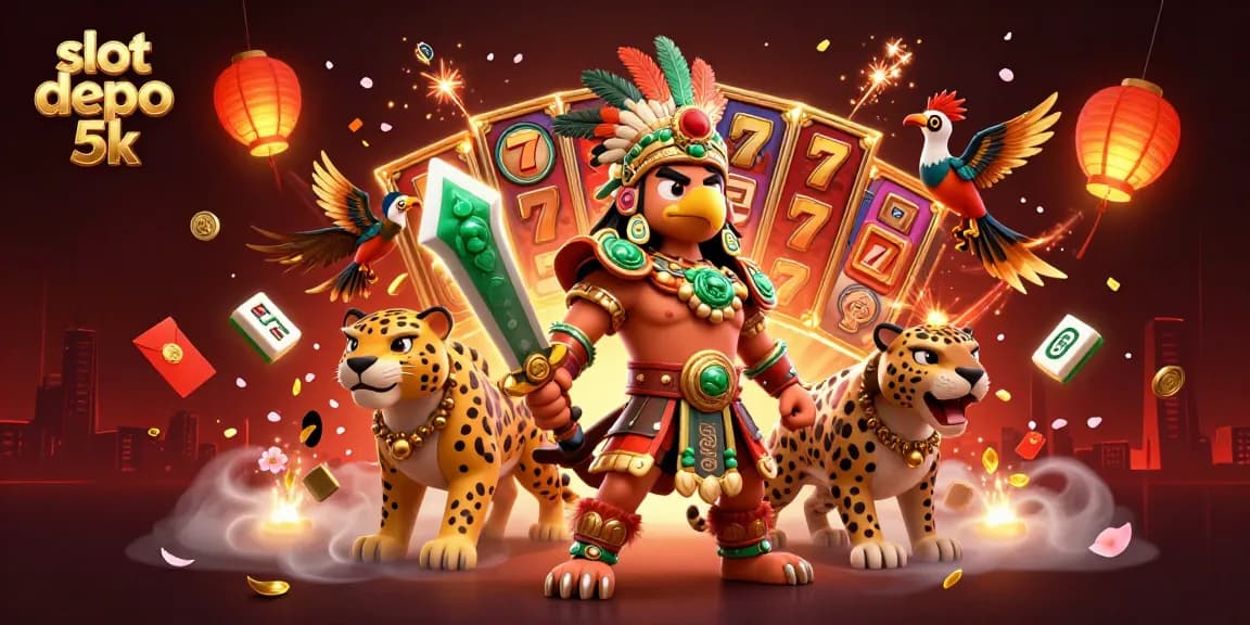 Experience the thrill of slot depo 5k gaming with dynamic 3D warriors and rich casino elements.