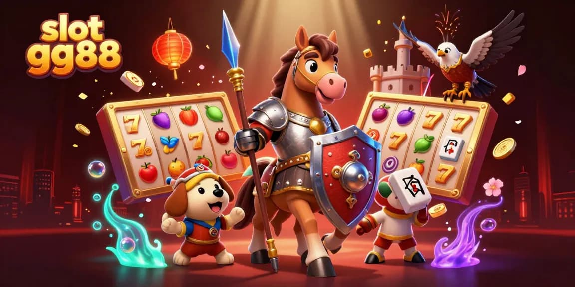 Activate thrilling slot gg88 adventures with vibrant reels and lucky charms surrounding playful characters.
