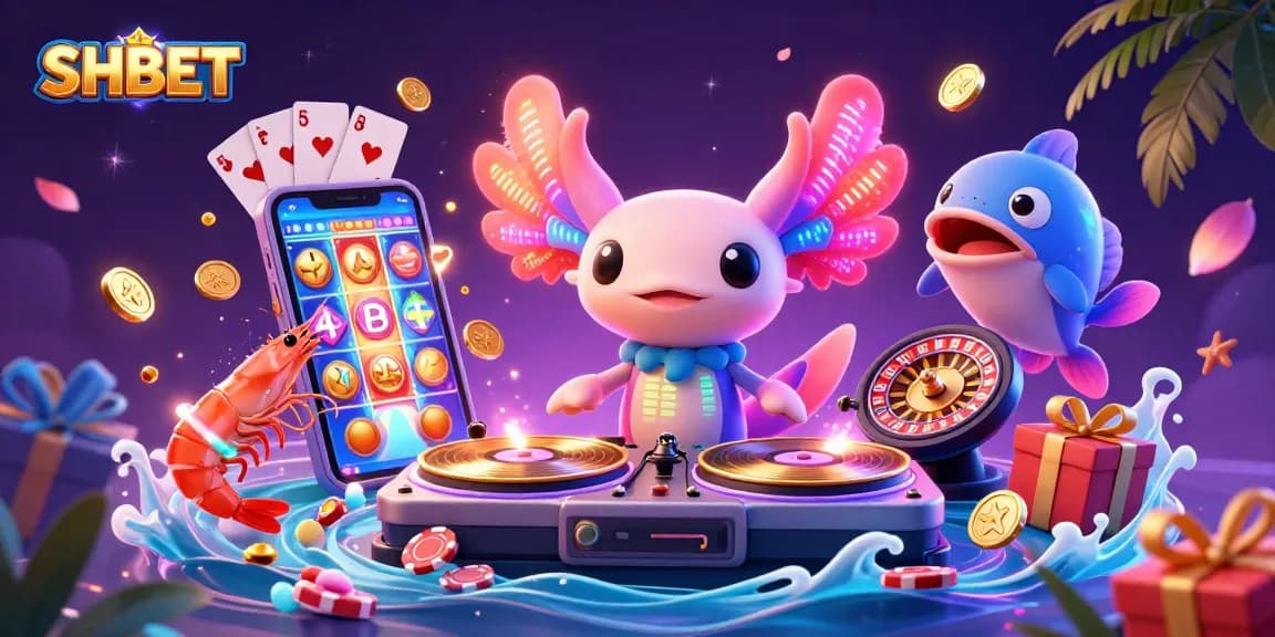 Join SHBET's thrilling casino adventure with vibrant characters and dynamic gaming elements.