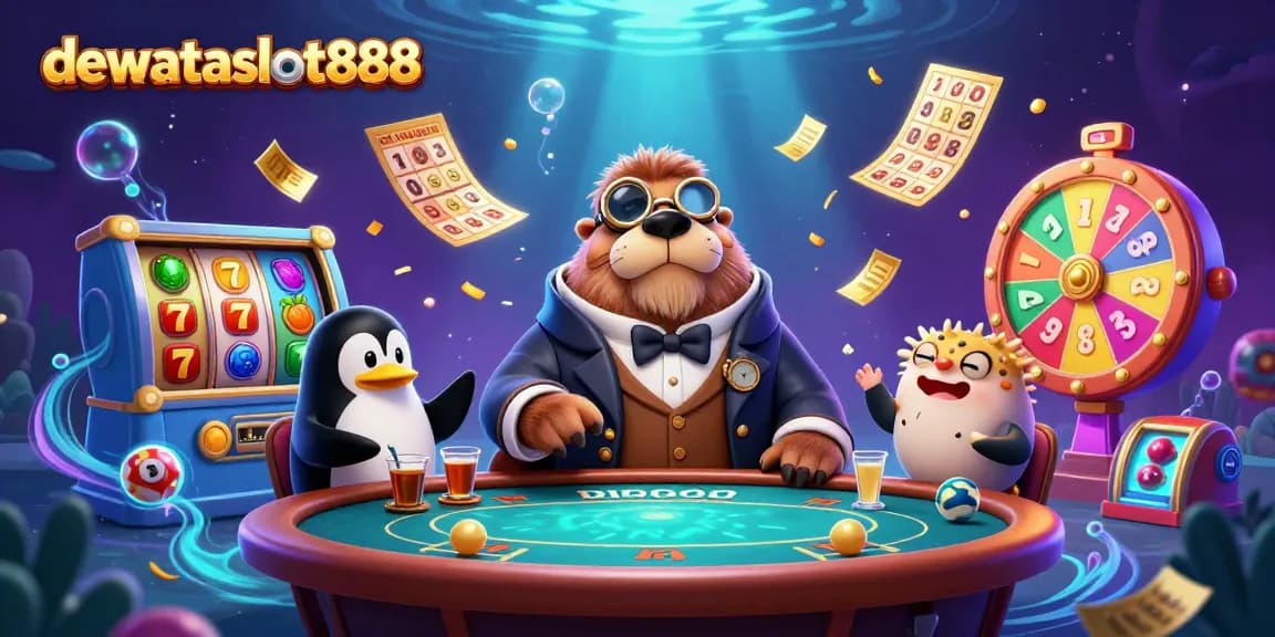 Permainan slot dewataslot888 yang seru dengan karakter yang menarik dan banyak bonus dalam suasana bawah laut.