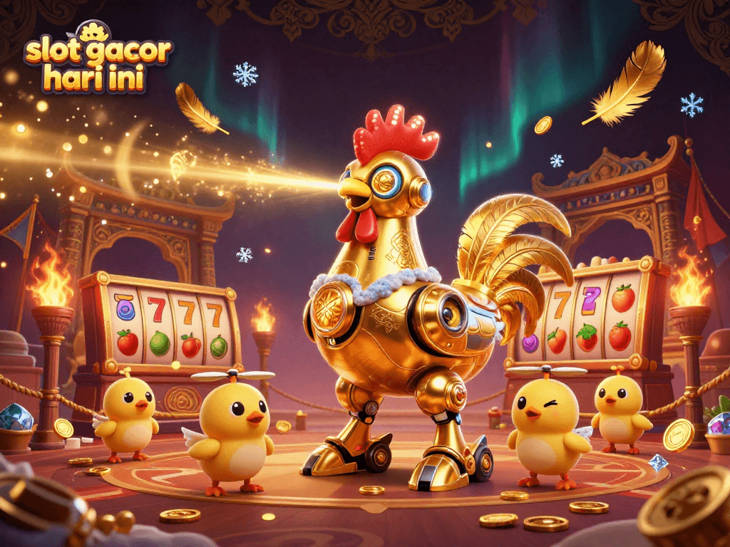 Experience thrilling gameplay with slot gacor hari ini, featuring a vibrant casino scene filled with dynamic action.