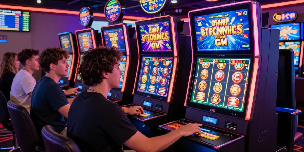 Excited players engaging with bonus buy slots at an online casino interface, showcasing vibrant graphics and thrilling gameplay.