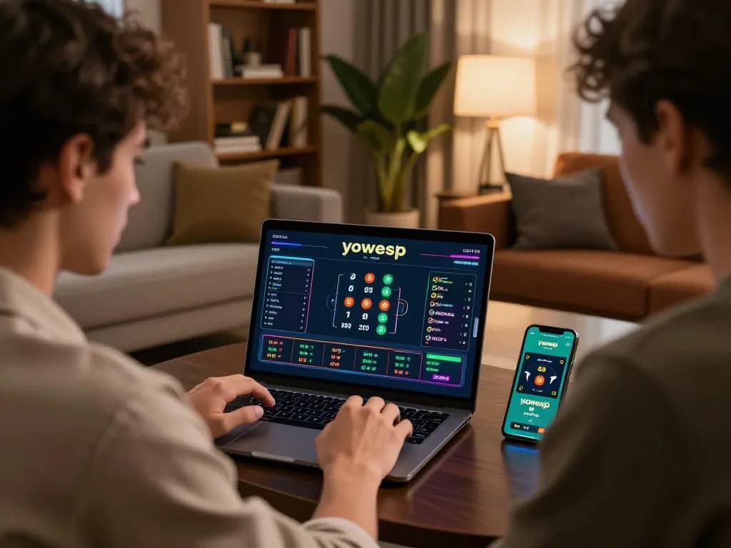 Engaging gameplay with yowesjp app displayed on smartphone while analyzing poker strategies.