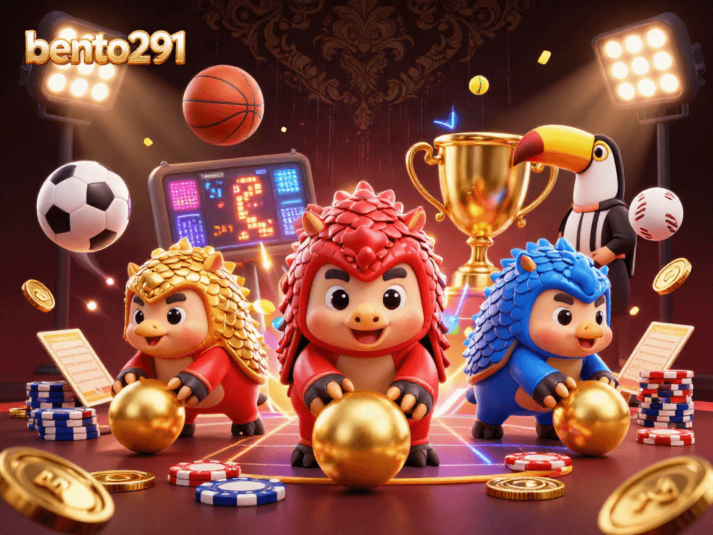 Catch the excitement of bento291 with rival pangolins competing amidst vibrant casino action.