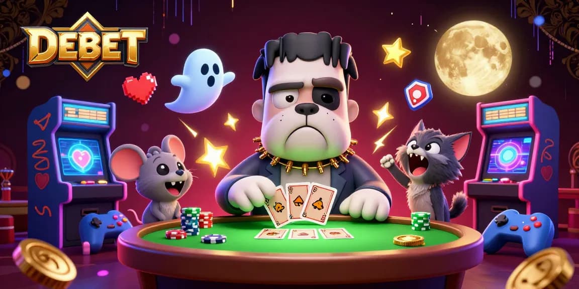 Play thrilling casino games with DEBET at an exciting spooky-themed table full of fun!