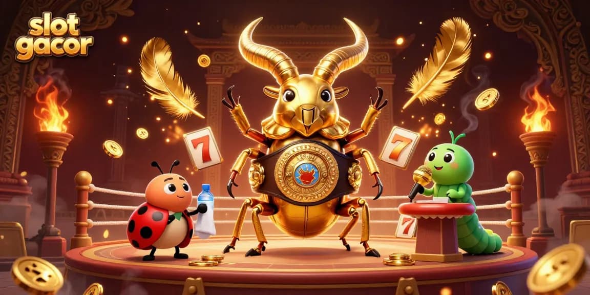 Mainkan slot gacor dengan kemenangan besar bersama karakter unik dalam ilustrasi kasino