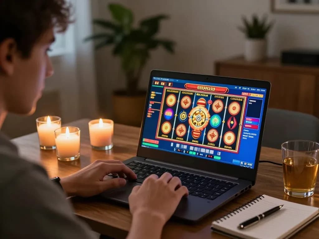 spinadvisor recommends slot games with vibrant reels during an engaging online session at home
