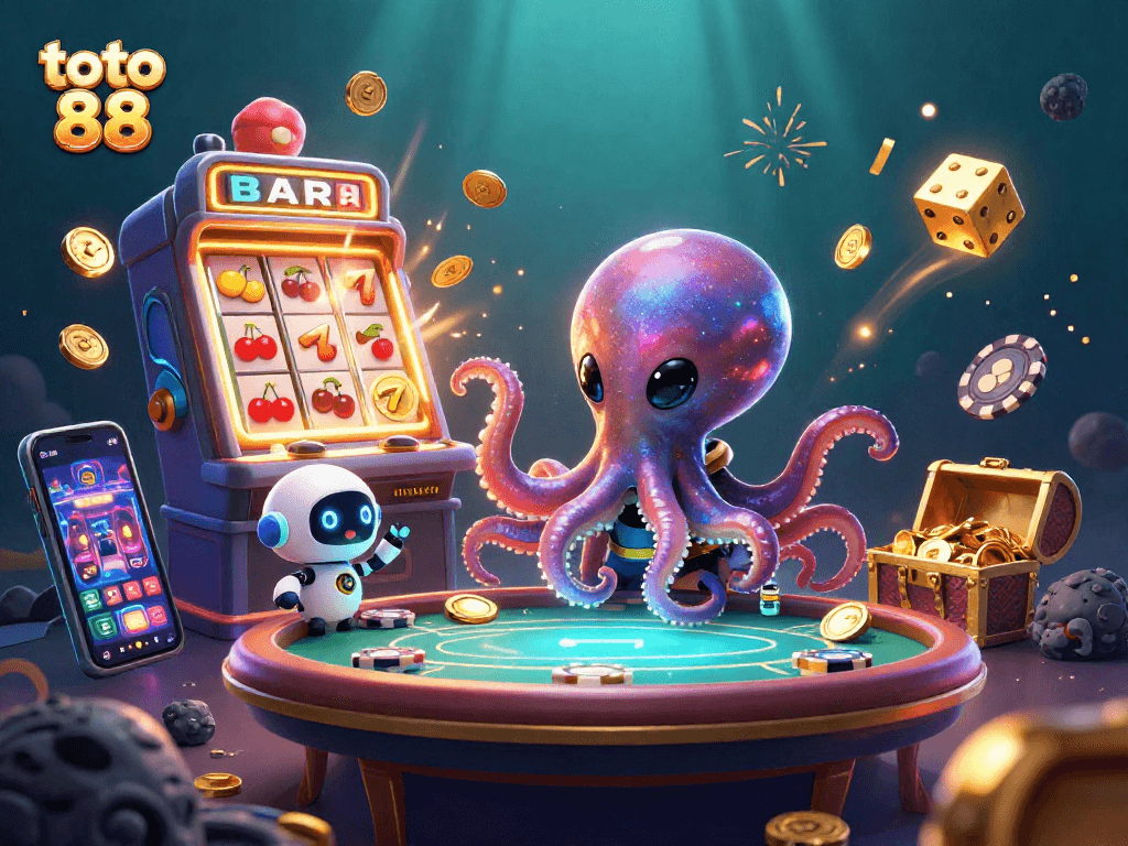 Play immersive toto 88 slots with vibrant 3D casino action featuring thrilling jackpots and animated characters