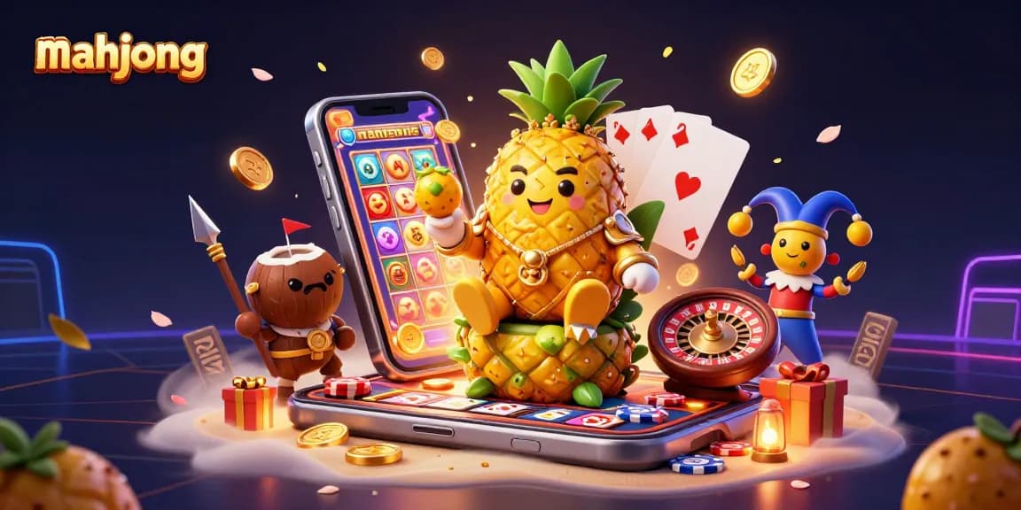 Spin golden coins and play engaging mahjong games surrounded by vibrant casino characters.