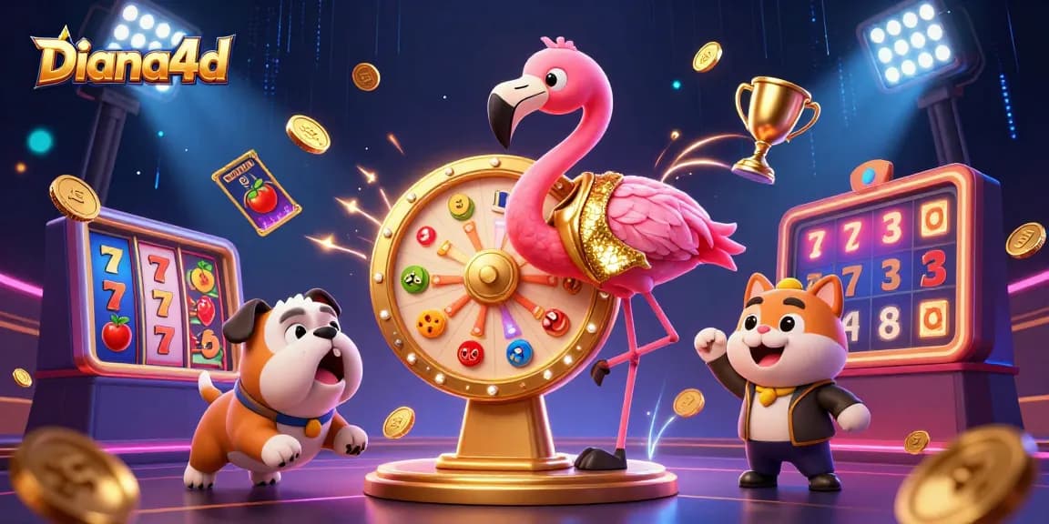 Diana4d showcases exciting slots with a game show theme featuring vibrant characters and dynamic elements.