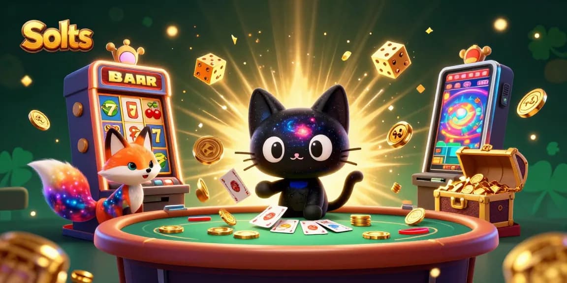 Engage with thrilling Slots action featuring colorful 3D characters and casino elements!