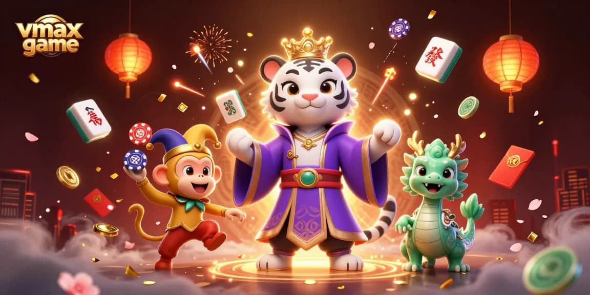 Experience the thrill of vmax game with an ultra-detailed casino scene featuring exciting characters and vibrant game elements.