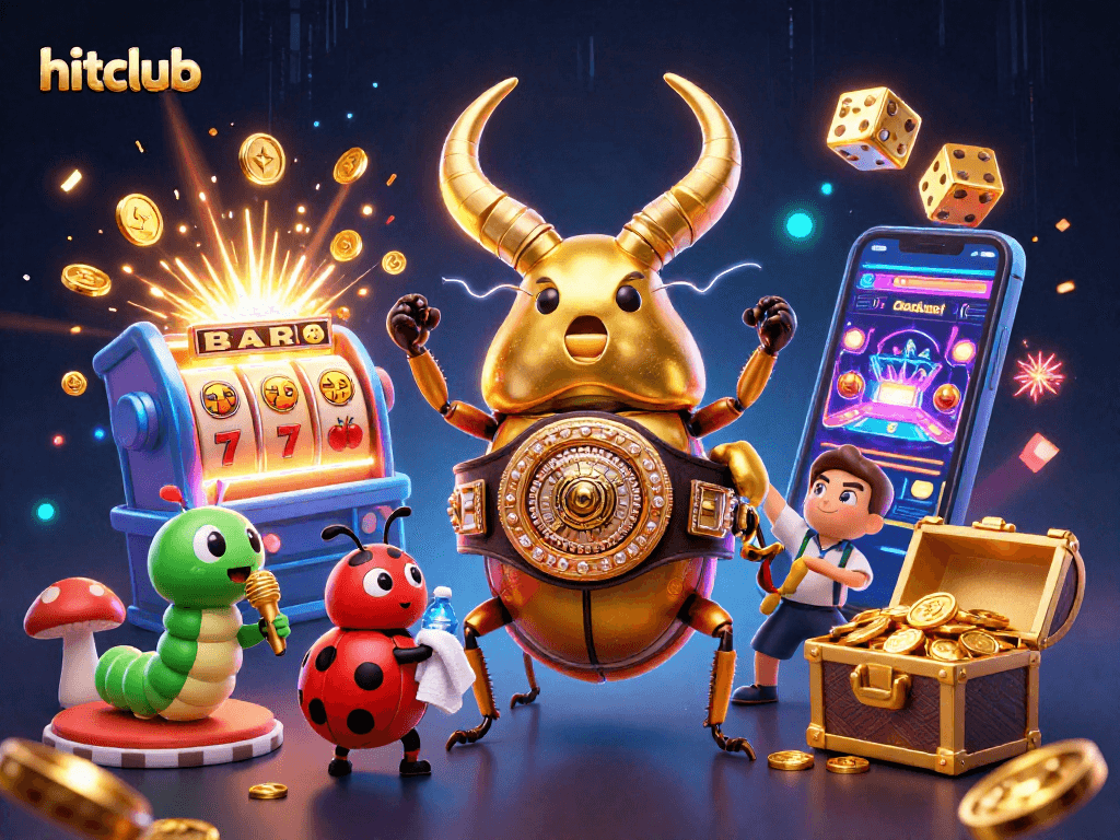 Experience the thrill of the hitclub with a vibrant 3D scene showcasing exciting casino elements and characters.