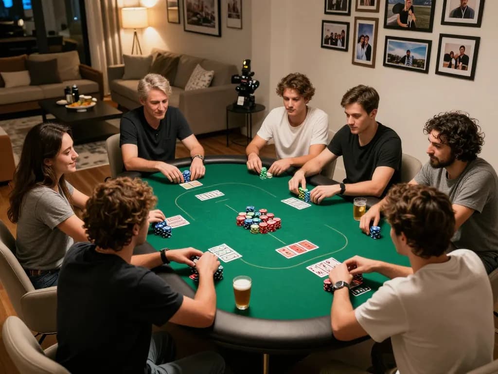Experience the excitement of home poker nights at Luckywin with friends, chips, and community cards.