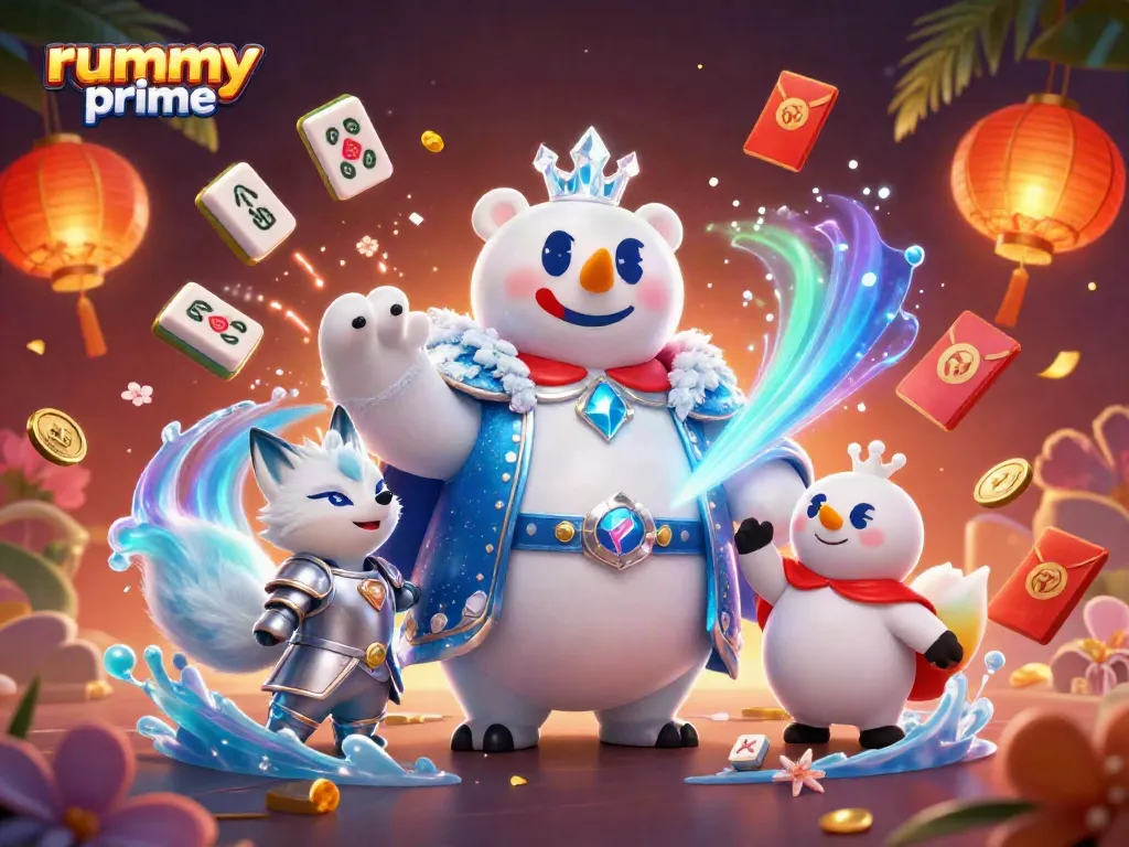Experience thrilling gameplay on rummy prime, highlighted with vibrant colors and engaging characters.