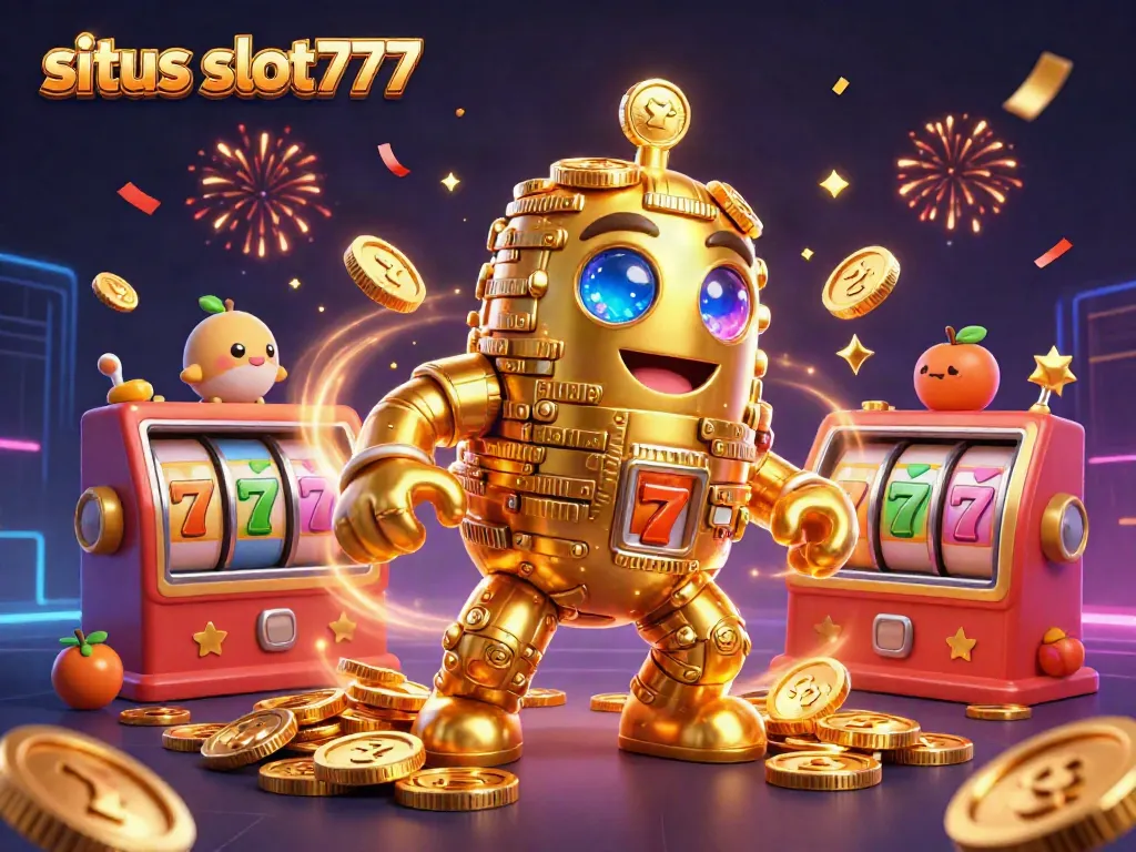 Menangkan hadiah dengan situs slot777 melalui gambar hasil ilustrasi 3D slot dan simbol menarik