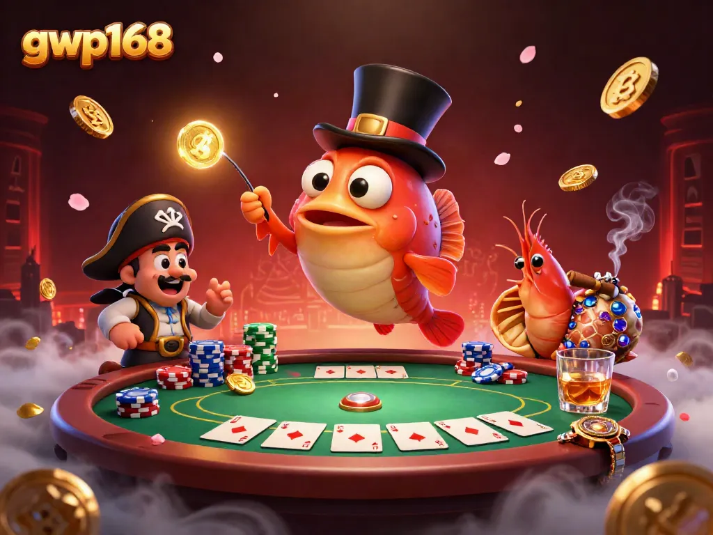 Menggoda kemenangan dengan anglerfish dalam topi, gwp168 menyoroti suasana perjudian.