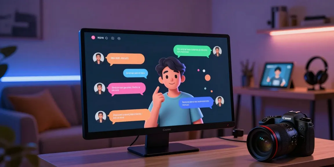 Engaging NSFW AI chat interaction on a sleek digital interface in a cozy environment