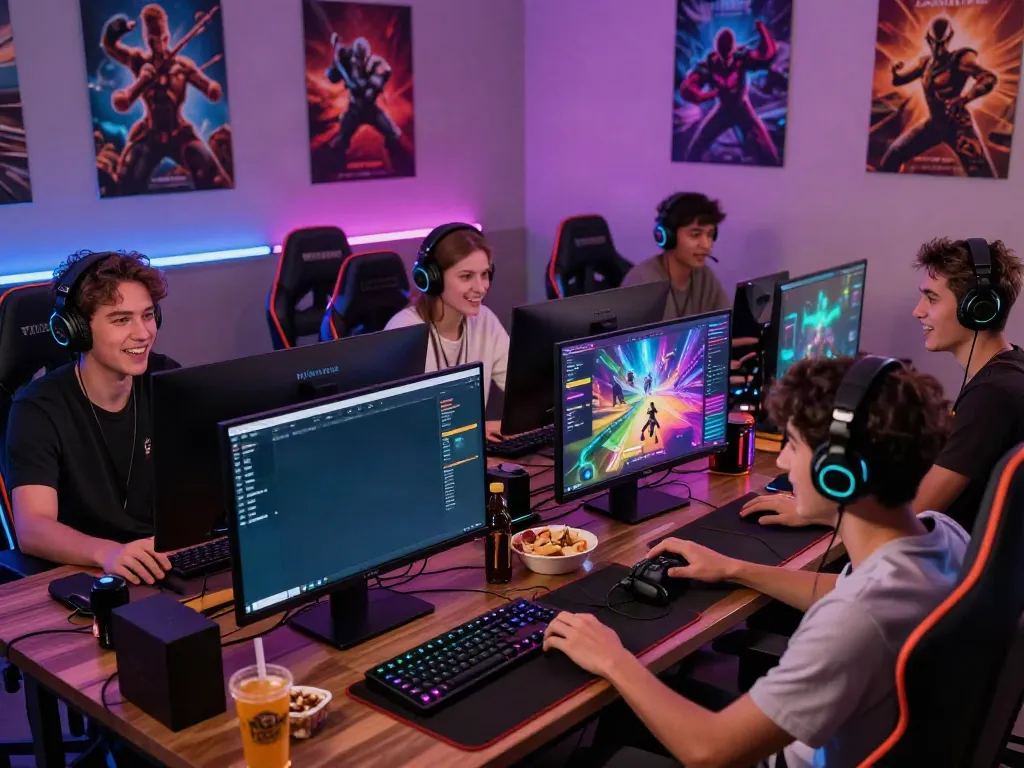 Gamer menggunakan nyonya4d login untuk bermain game online dengan teman-teman.