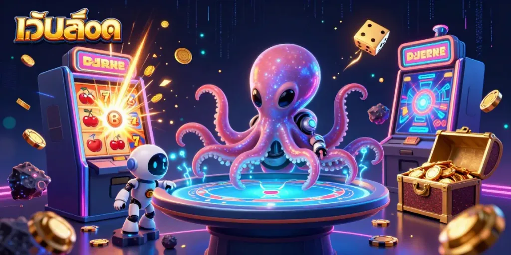 ศิลปะการ์ตูน 3D สุดยอดที่แสดงการเล่น เว็บสล็อต ในคาสิโนต่างพิภพ