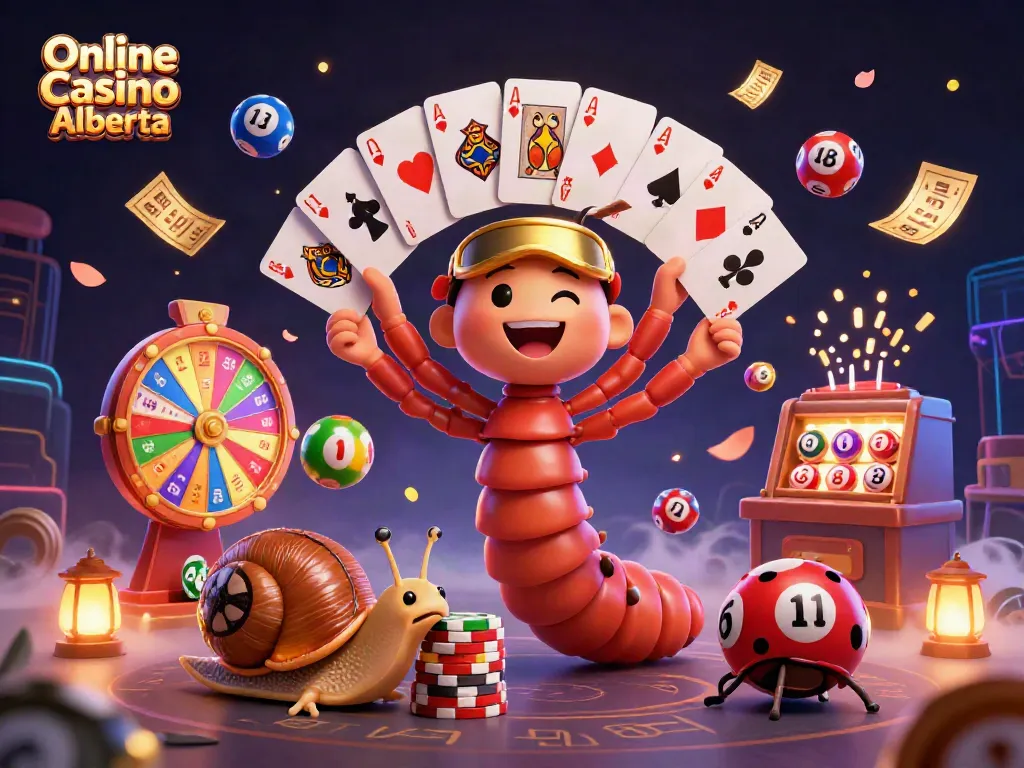 Experience Online Casino Alberta excitement with vibrant characters and dynamic casino elements.