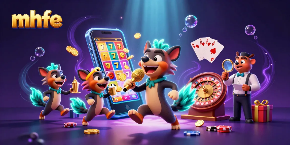 Join the laughter at mhfe's vibrant casino club with hyenas mixing drinks and playing slots!