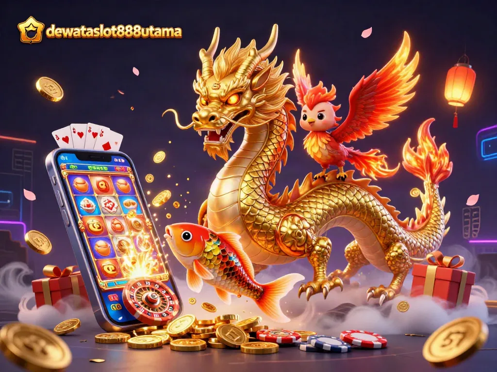 Dapatkan pengalaman bermain slot yang menguntungkan di dewataslot888utama dengan simbol keberuntungan dan banyak koin bertebaran.