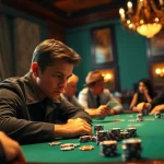 Engaged players in a vibrant poker game scenario, showcasing intense focus and camaraderie.