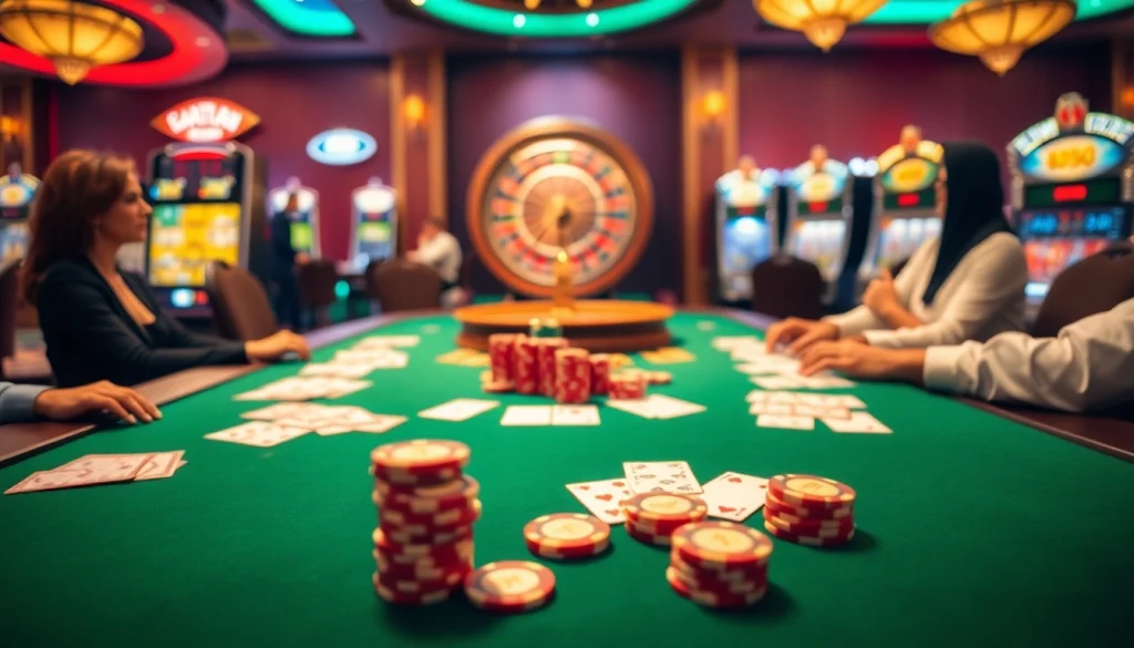 Experience intense gameplay at mmoo com with vibrant poker action and luxurious casino aesthetics.