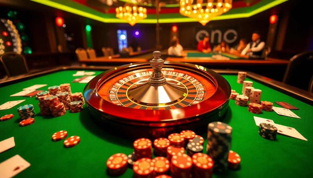Gamble at https://nohulive.one/ with luxury casino excitement: roulette, chips, and cards.