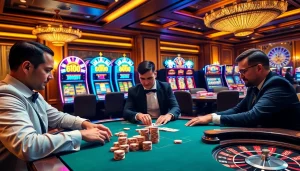 High-stakes poker action at https://789win.associates/, featuring an elegant dealer and excited players.