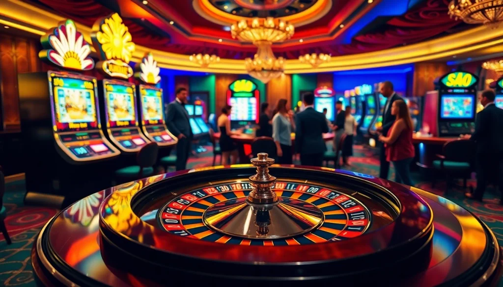 Bets placed on Bro138 while playing iconic games at a vibrant casino, showcasing excitement and luxury.