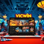 Experience the thrilling world of VICWIN online gaming, featuring dynamic casino games and an engaging user interface.