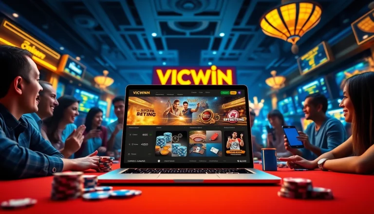 Experience the thrilling world of VICWIN online gaming, featuring dynamic casino games and an engaging user interface.