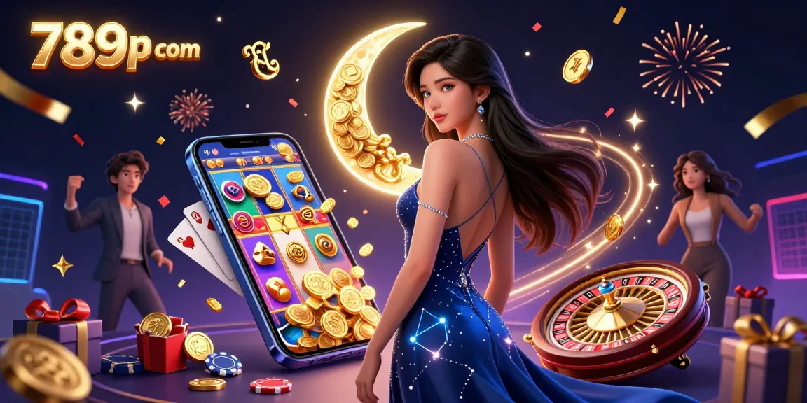 Engage with 789p com's exhilarating 3D casino experience featuring vibrant game elements and elegant character design.