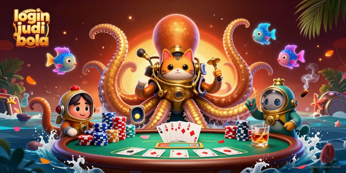Engage in thrilling action with login judi bola amidst vibrant casino elements and characters.